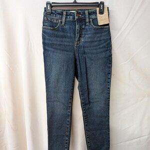 MADEWELL Curvy Roadtripper Skinny Jeans NWT 26 Petite Button Fly Magic Pockets